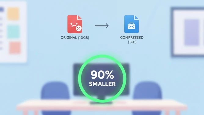 Comprimi i file in dimensioni più piccole, fino a 10 volte!